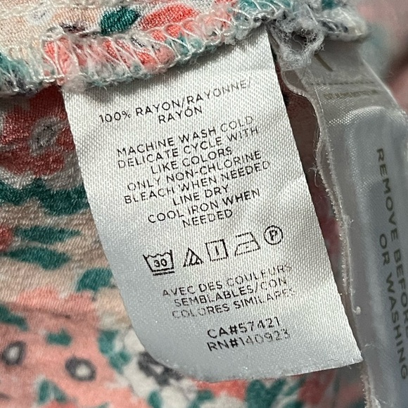 Loft Floral Flounce Flowy Sz XXL Dainty Short-Sleeve Shirtdress - Picture 10 of 10